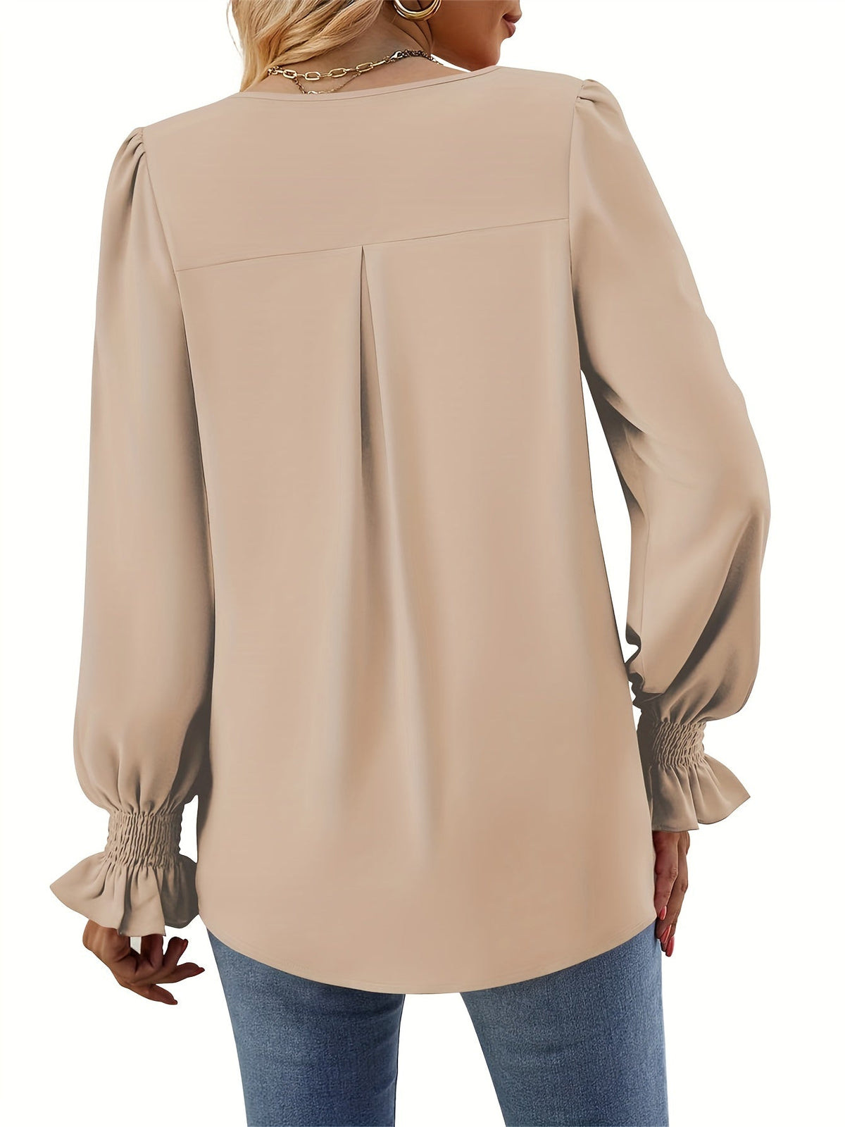 LinaLuxe™ | Premium enfärgad höstblus, elegant och bekväm