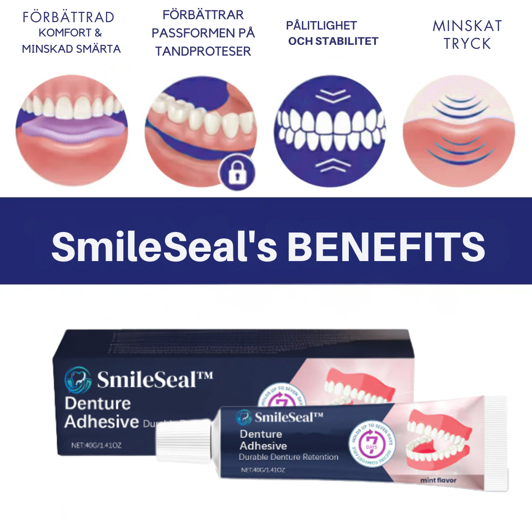 SmileSeal™ | Fästerkräm för proteser