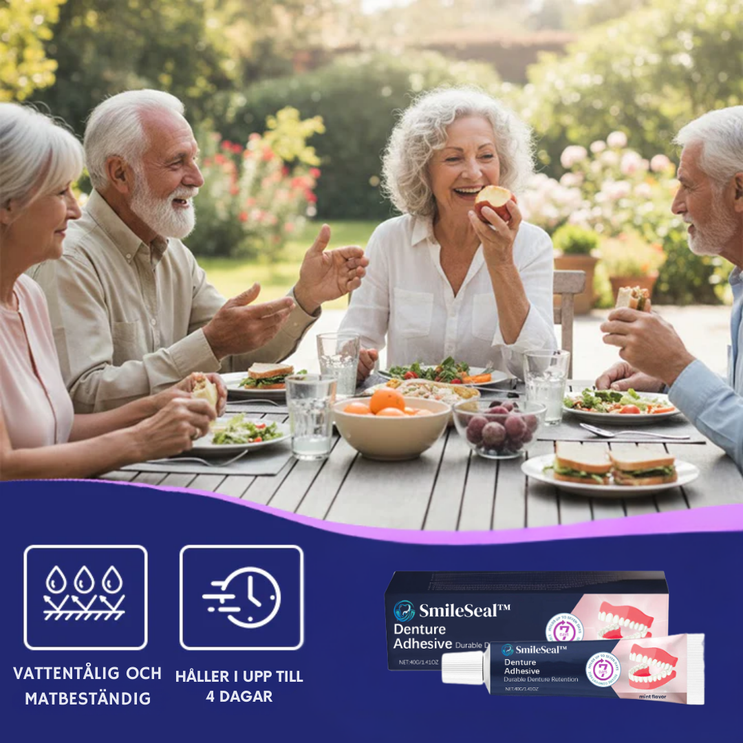 SmileSeal™ | Fästerkräm för proteser