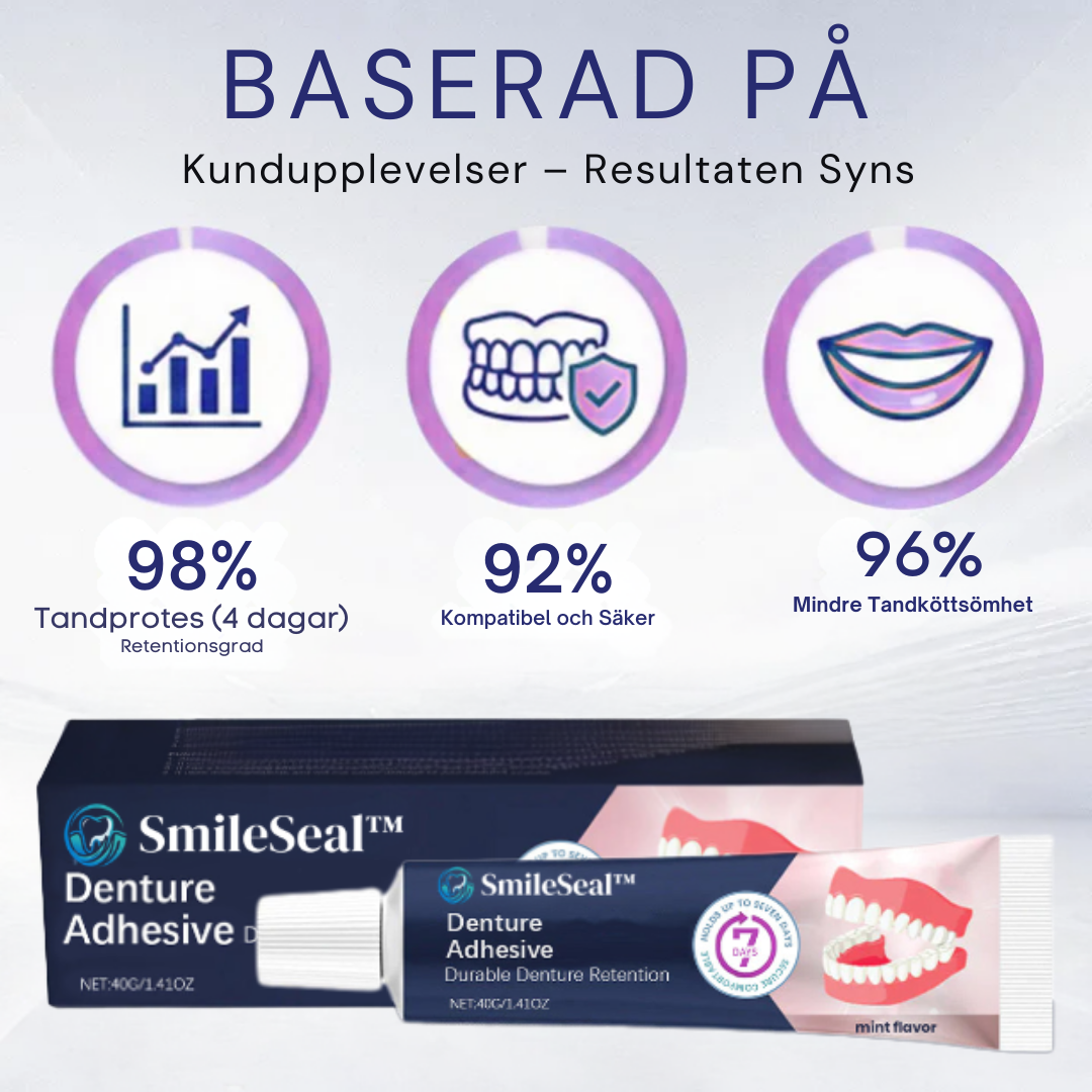 SmileSeal™ | Fästerkräm för proteser