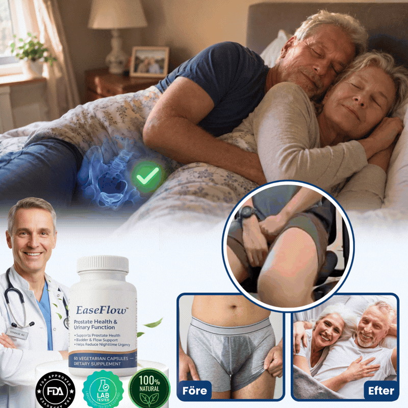 EaseFlow™ | 10-i-1 naturliga växtextrakt för prostatahälsa