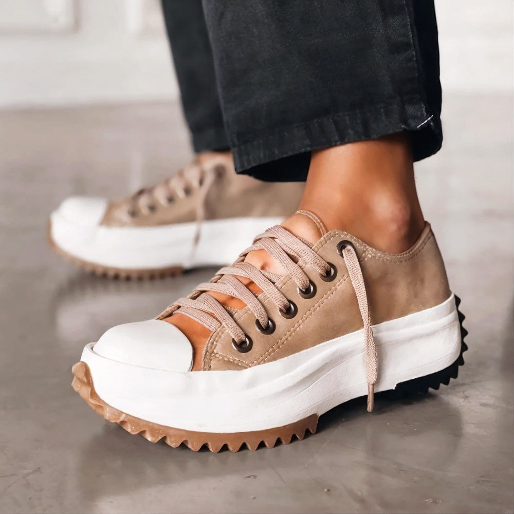 ElevioTritt™ | Plattformssneakers i Läder