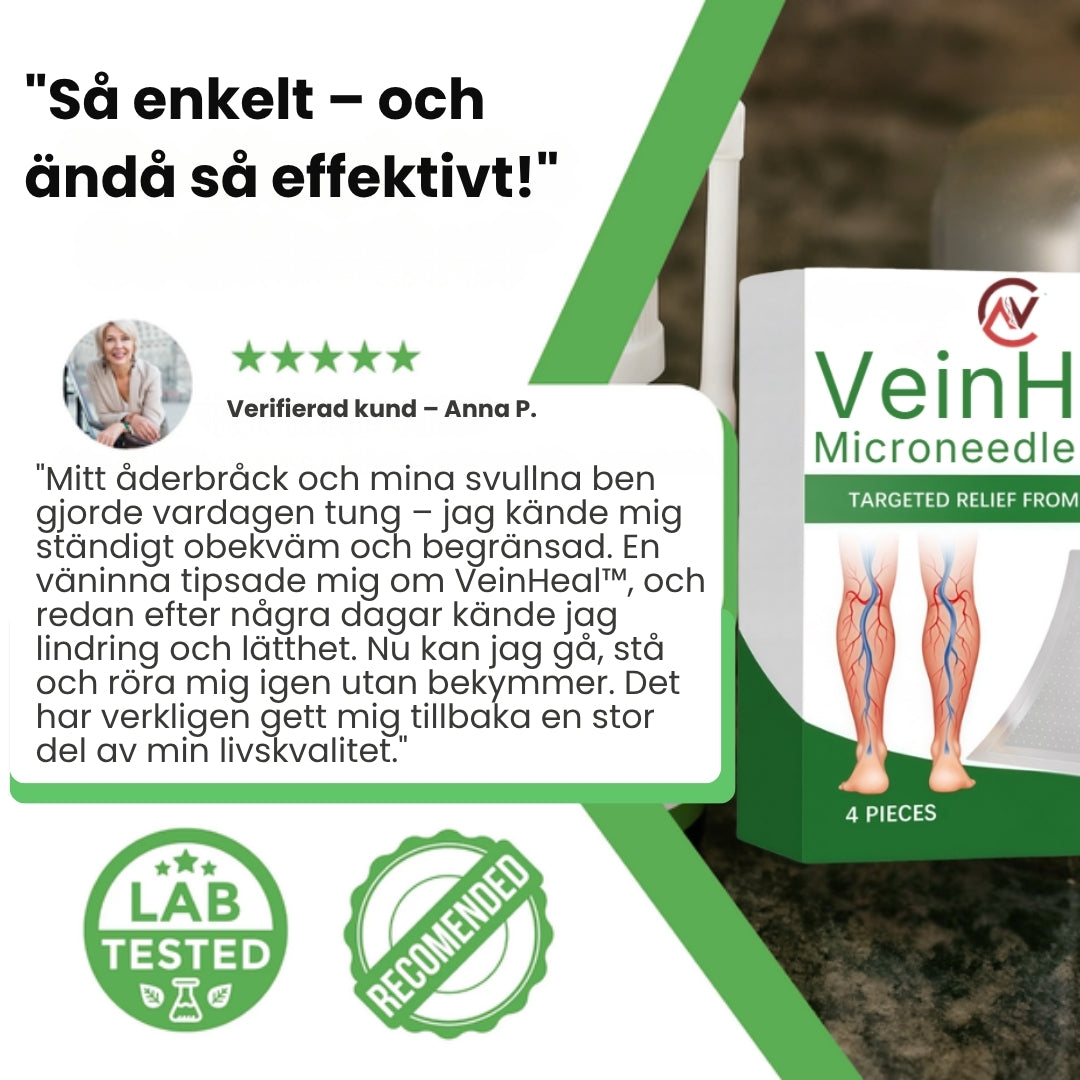 VeinHeal™ | Mikronålsplåstret som ger dina ben livet tillbaka