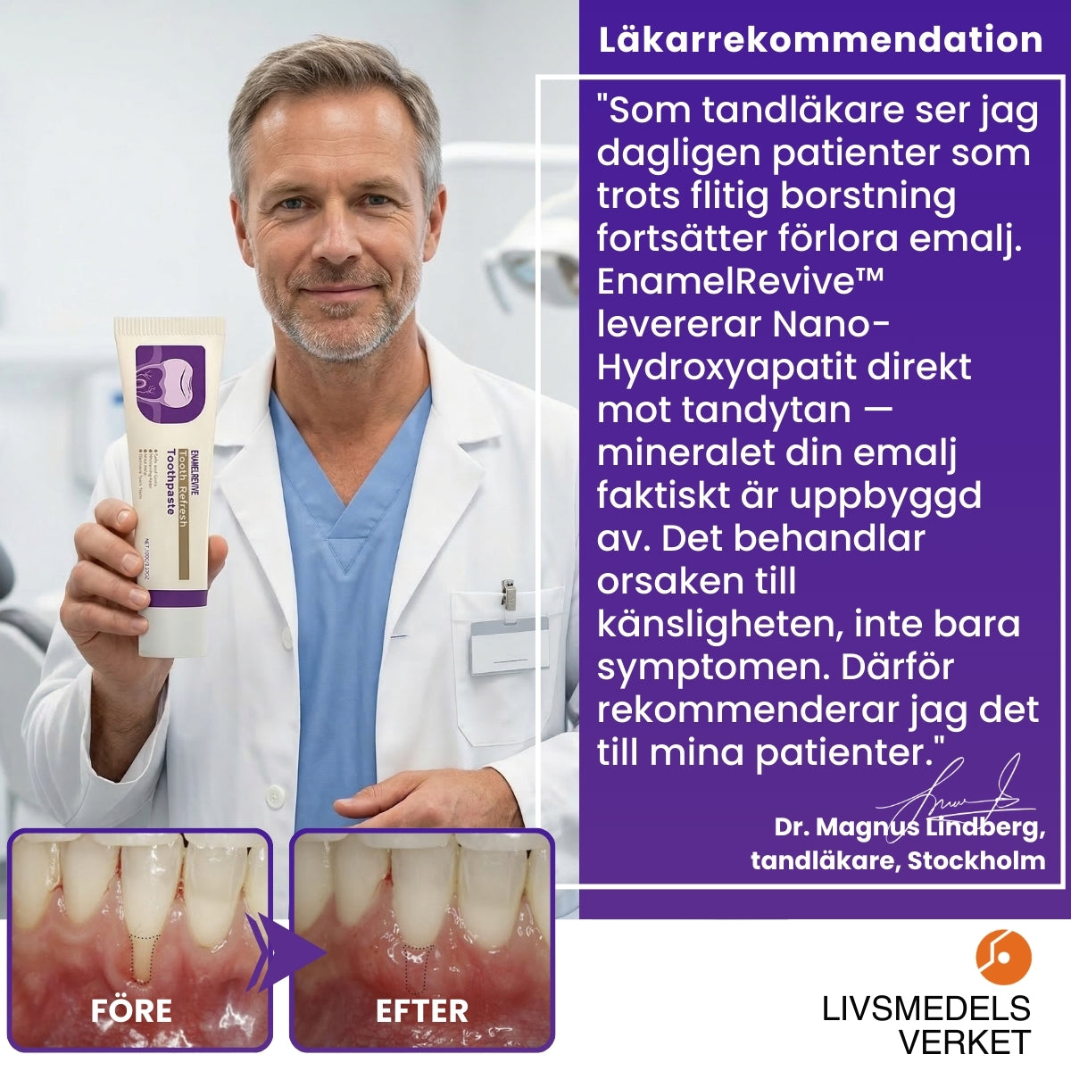 EnamelRevive™ | Hydroxyapatit Tandkräm
