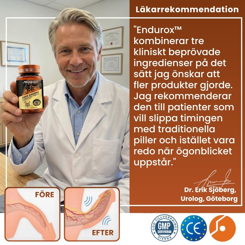 Endurox™ | 3-i-1-kapslar mot erektionsproblem