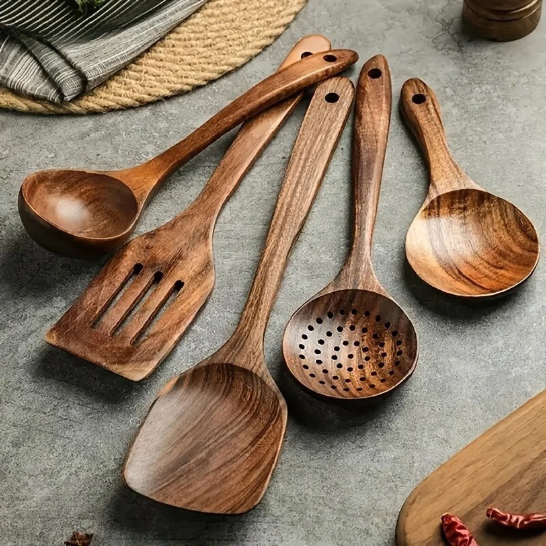 ChefCraft™ | Köksredskap set i valnöt (5 delar)