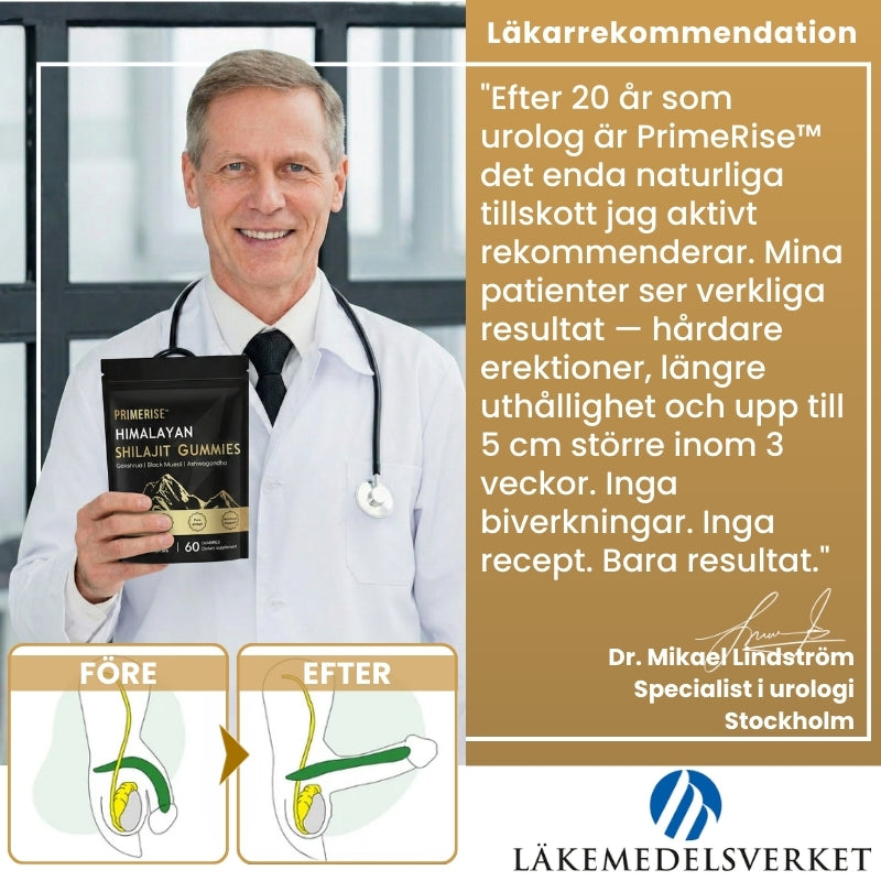 PrimeRise™ | 3-i-1 Superfood-tuggummin för manlig prestationan