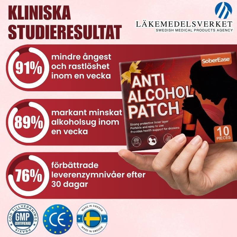 SoberEase™ | Plåster mot alkoholsug