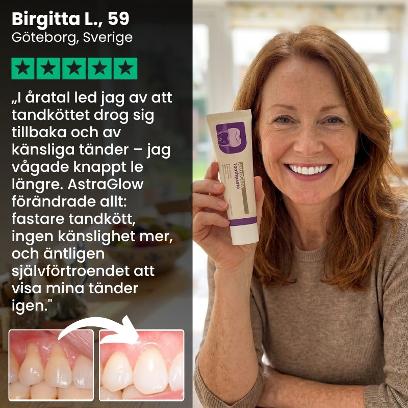 AstraGlow™ | 8 % nHAP, högeffektiv tandkräm för munvården
