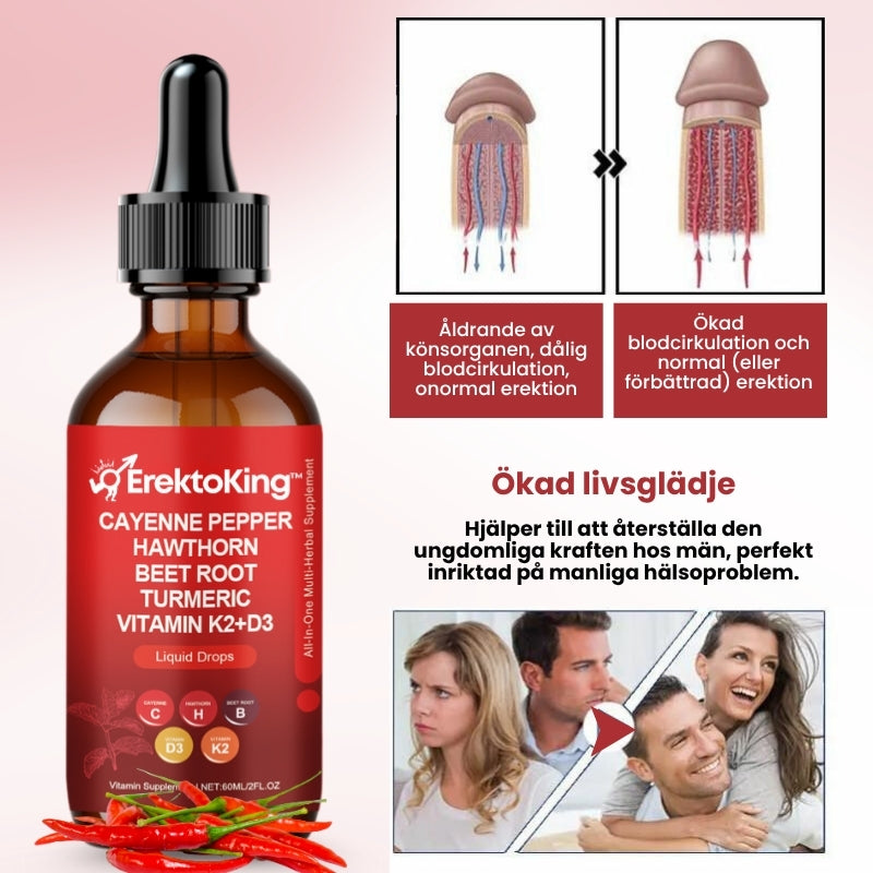 ErektoKing™ | Cayenne-droppar för manlig vitalitet