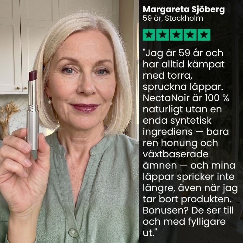 NectaNoir™ | 100 % Honungsläppstift med pH-reaktiv Färg
