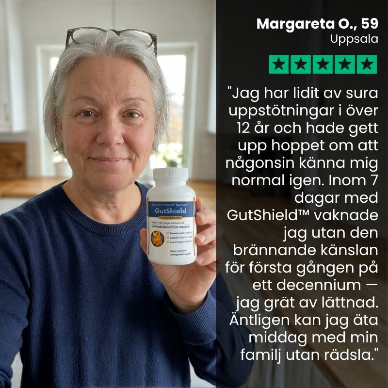 GutShield™ | Reparerar tarmslemhinnan för att eliminera sura uppstötningar