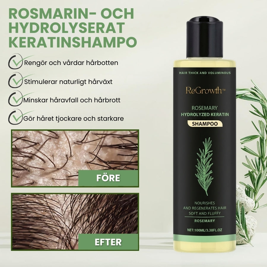ReGrowth™ | Ekologiskt Rosmarinshampo för Hårväxt