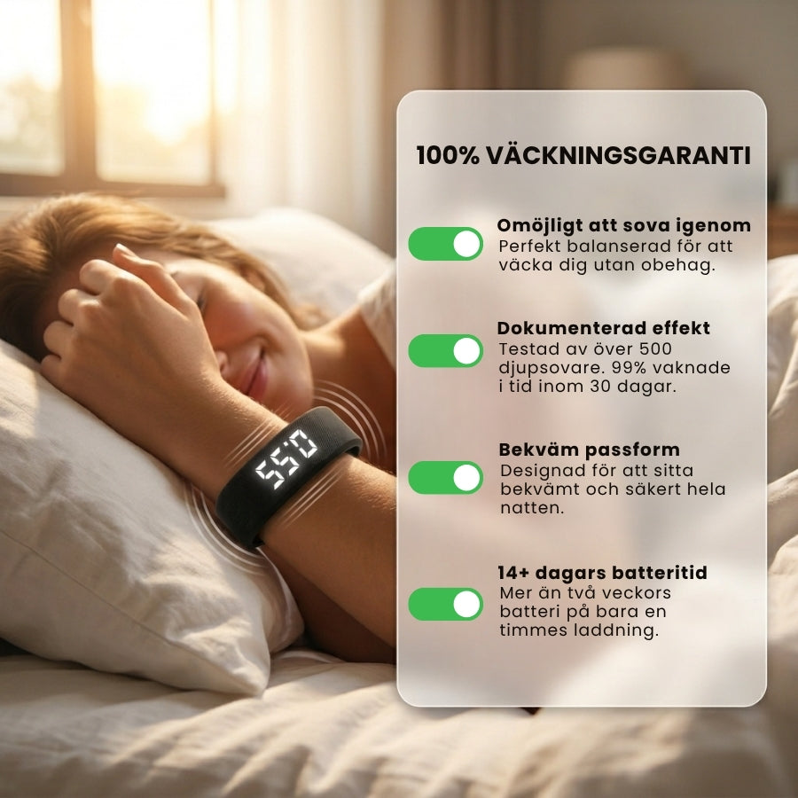 PureRise™ | Vibrerande handledsväckarklocka
