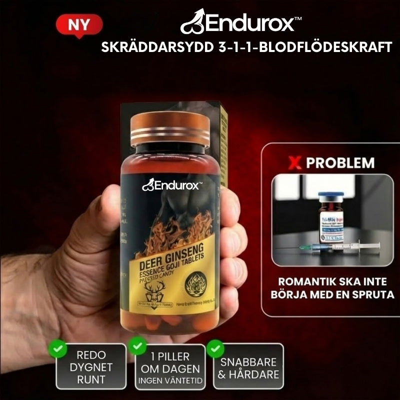 Endurox™ | 3-i-1-kapslar mot erektionsproblem