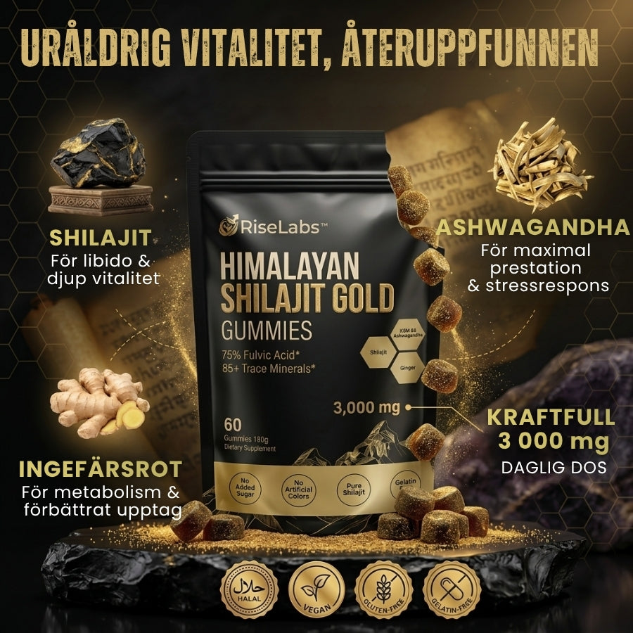 RiseLabs™ | Himalaya Shilajit-gummies för manlig vitalitet