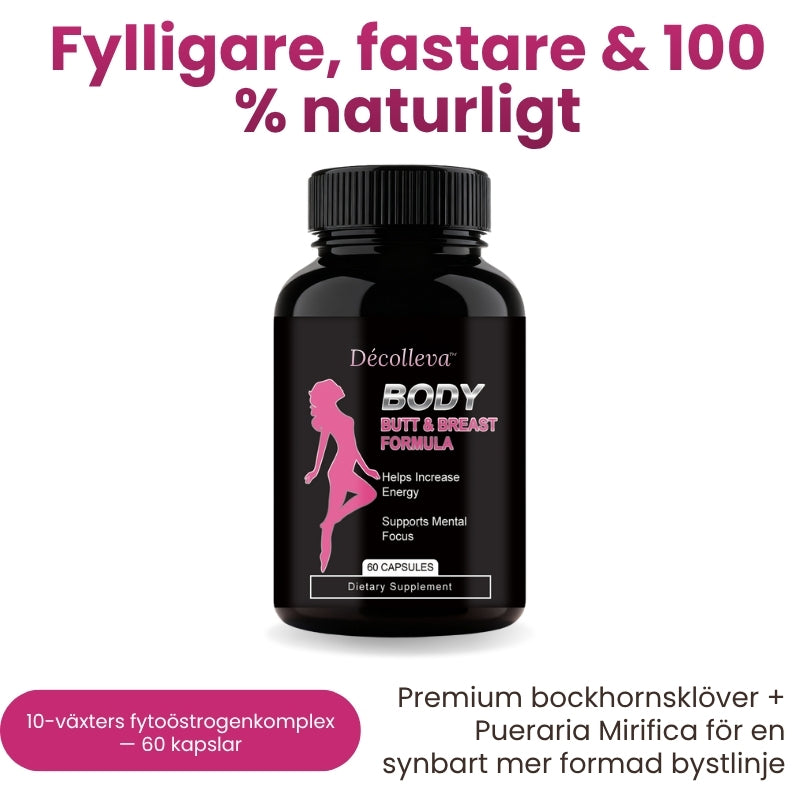 Décolleva™ | Bockhornsklöver + Pueraria mirifica för fasthet och fyllighet i brösten