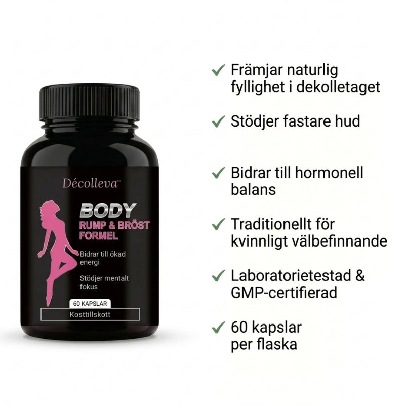 Décolleva™ | Bockhornsklöver + Pueraria mirifica för fasthet och fyllighet i brösten