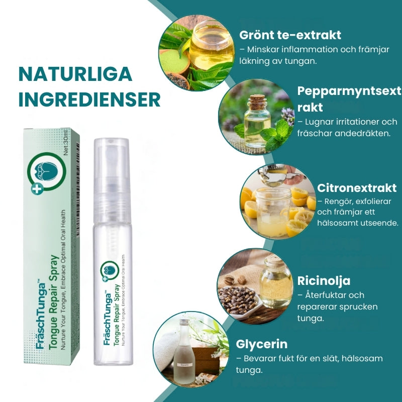 FräschTunga™ | Tunge Reparationsspray