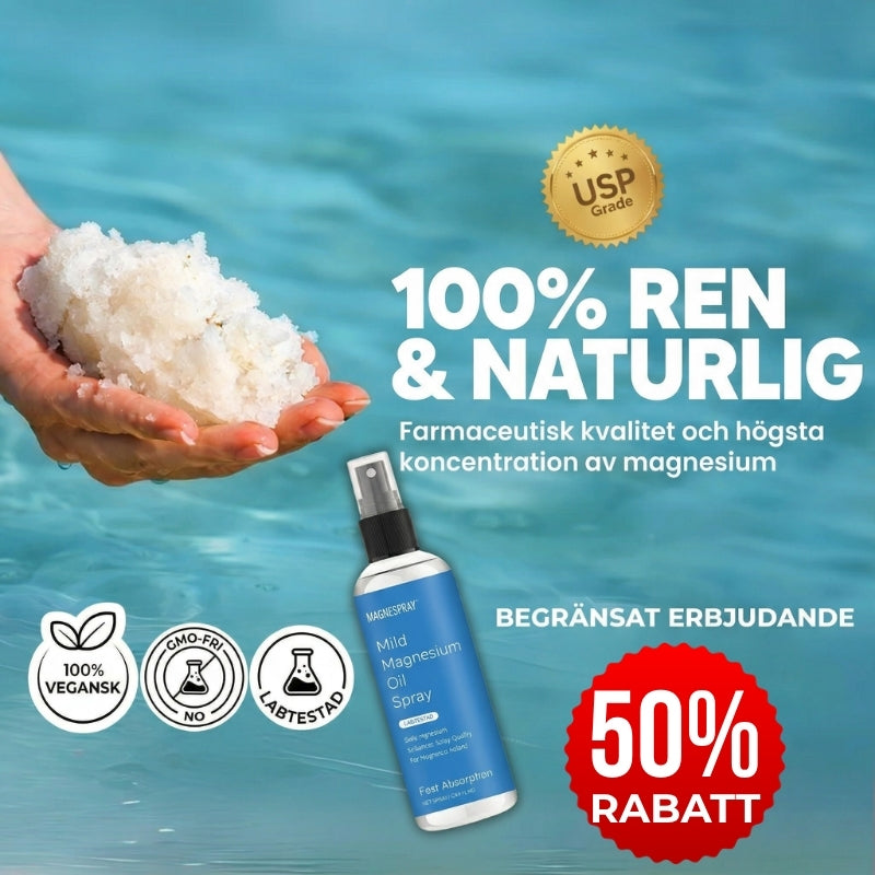 MagneSpray™ | Magnesiumspray mot smärta och sömnproblem
