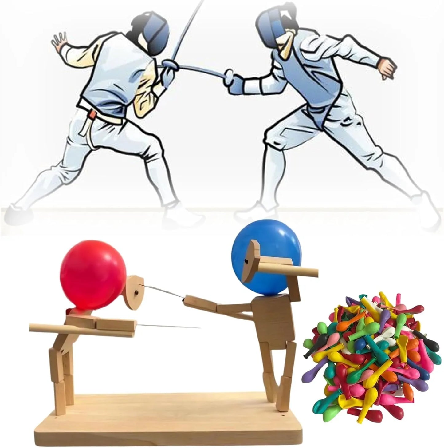 BalloonBrawlers™ – Handgjorda Träkämpe-Dockor