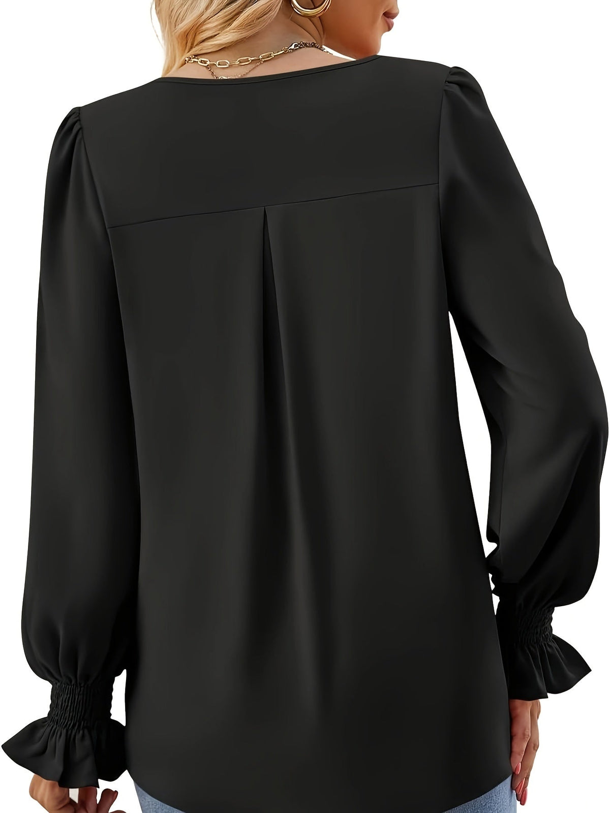 LinaLuxe™ | Premium enfärgad höstblus, elegant och bekväm
