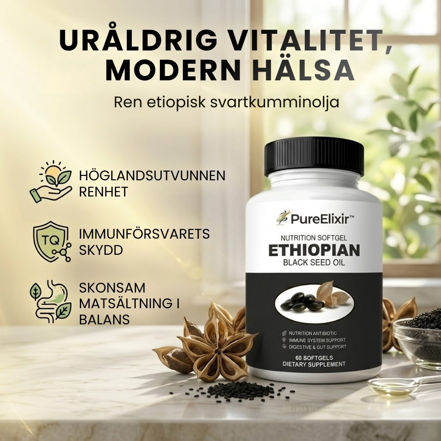 PureElixir™ | Näringskapslar med etiopisk svartkumminolja