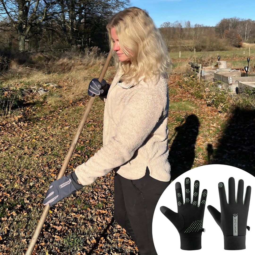 PolarGrepp™ | Halkskyddade vattentäta vinterhandskar med touchfunktion