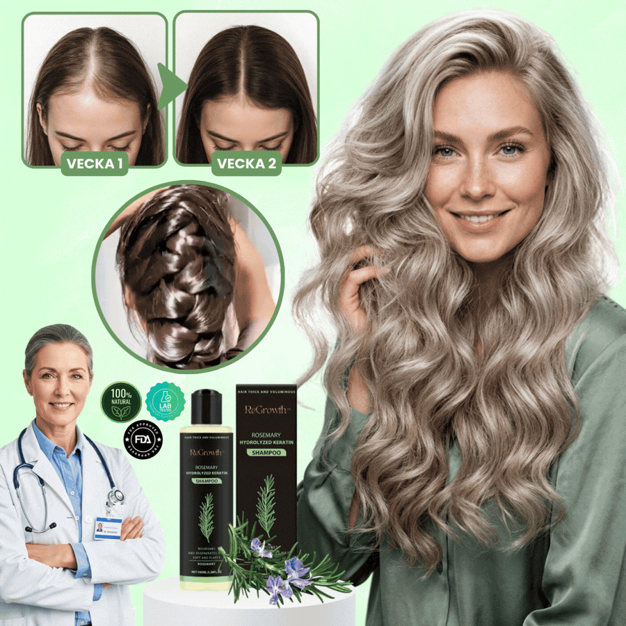 ReGrowth™ | Ekologiskt Rosmarinshampo för Hårväxt