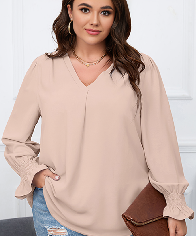 LinaLuxe™ | Premium enfärgad höstblus, elegant och bekväm