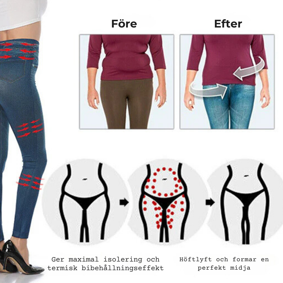 ThermaFlex™ | Isolerade Bekväma Stretch Jeggings för Kallt Väder