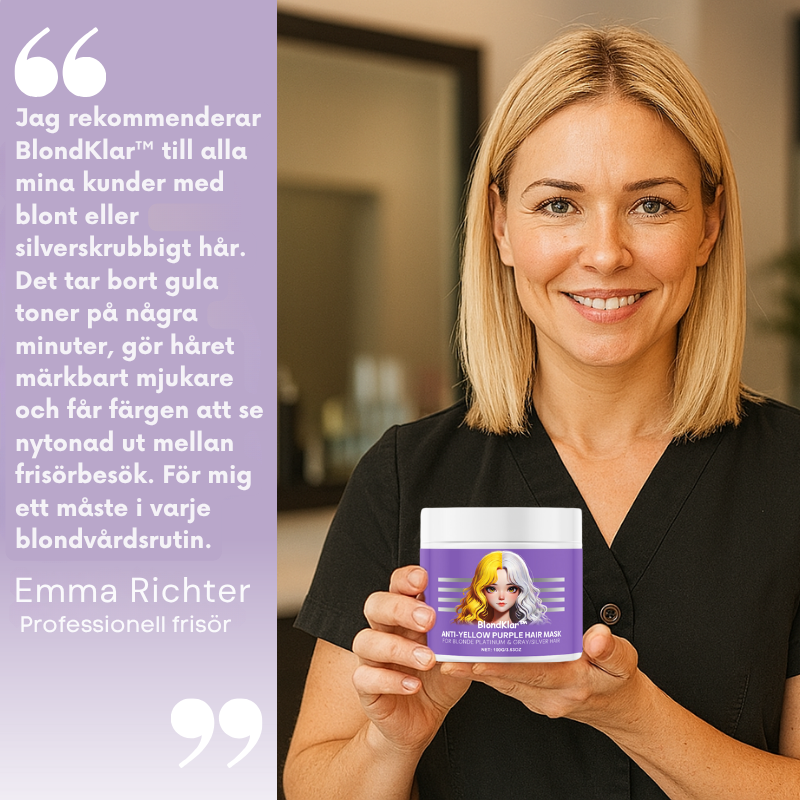 BlondKlar™ | Tar bort upp till 97 % av de gula tonerna!